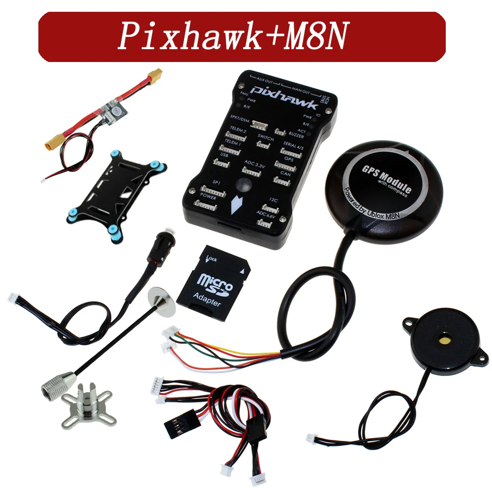 Pixhawk PIX PX4 2.4.8 Контроллер полета M8N GPS модуль со встроенным компасом адаптер карты