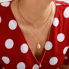 Tocona модные золотые ракушки цепи ожерелья Длинные ювелирные изделия в стиле бохо многослойное ожерелье с монеткой для женщин чокер бижутерия для женщин 2019 8207