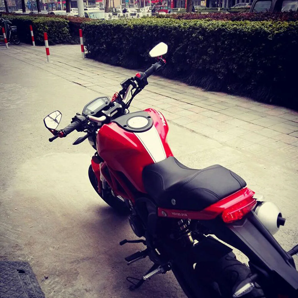 Универсальное мотоциклетное зеркало заднего вида 22 мм Cafe Racer для Kawasaki Z650 Ducati Monster