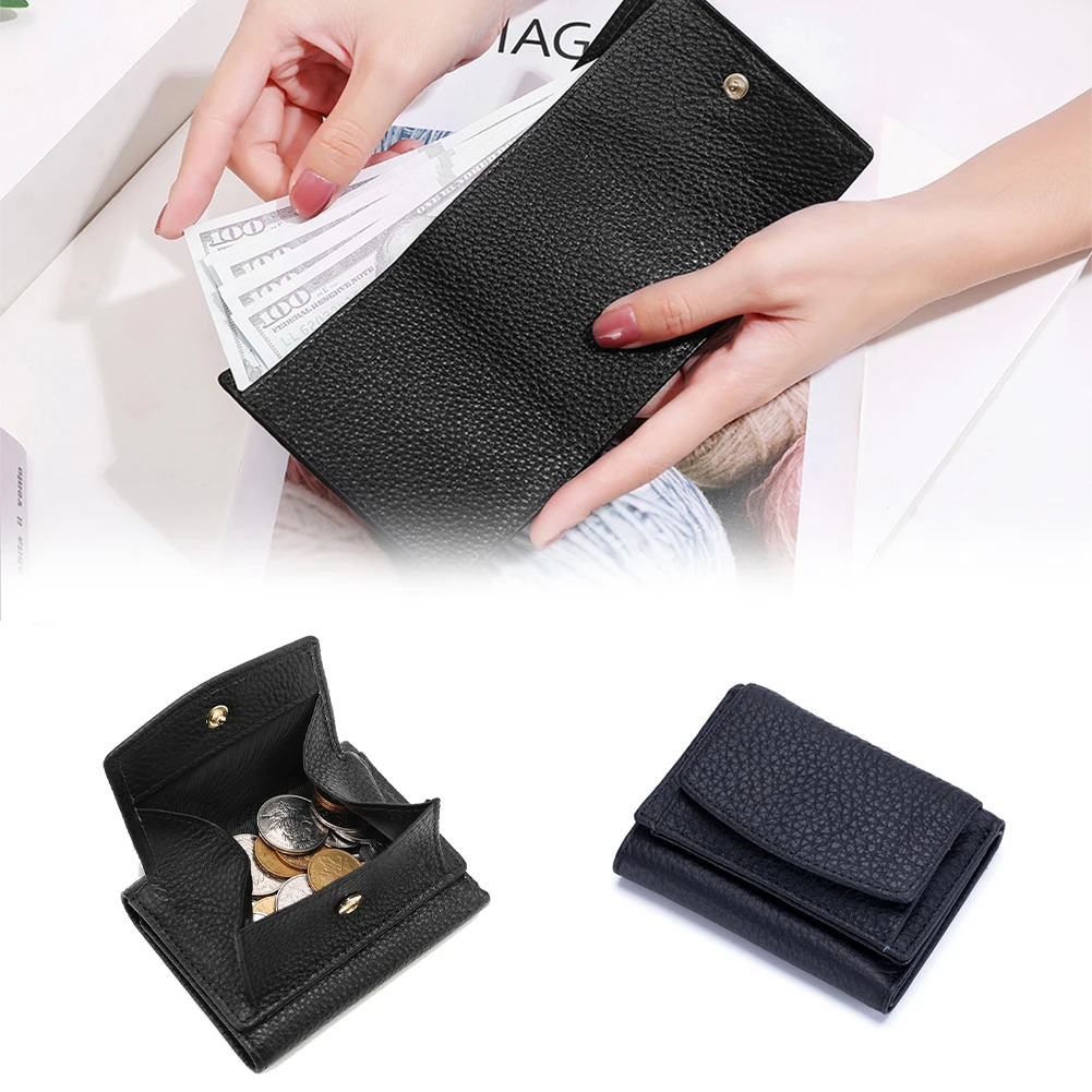 Женские кошельки Модный маленький кошелек из натуральной кожи с мини карманом