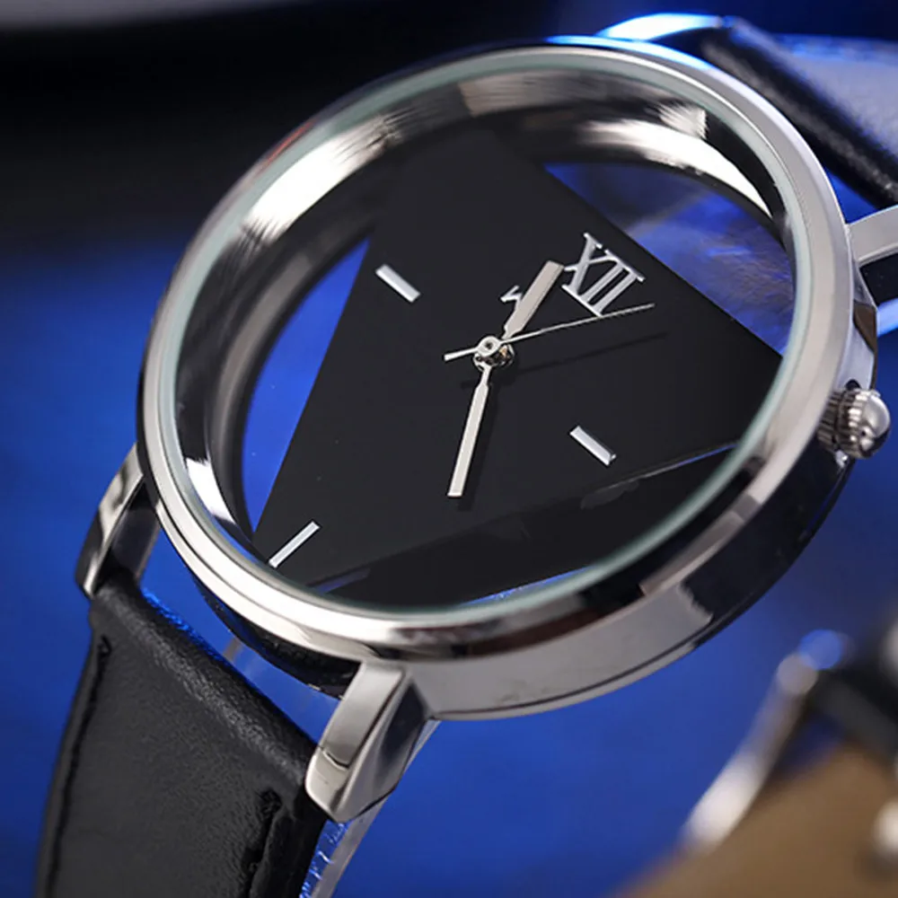 Часы наручные мужские с кожаным ремешком аналоговые кварцевые круглые|Кварцевые