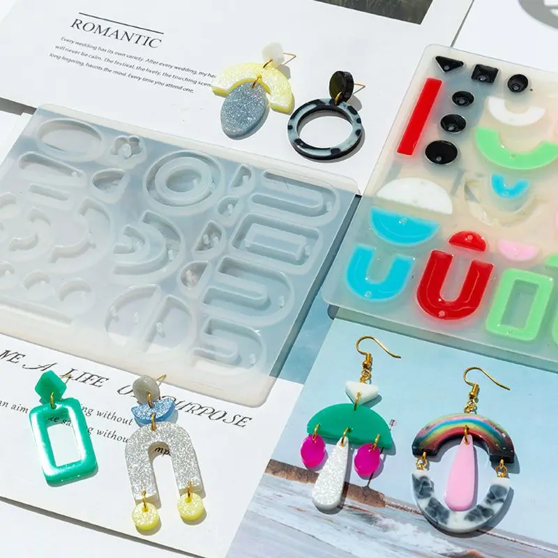

DIY Earrings Resin Molds Bohemian Drop Dangle Acrylic Earrings Epoxy Resin Molds 87HC