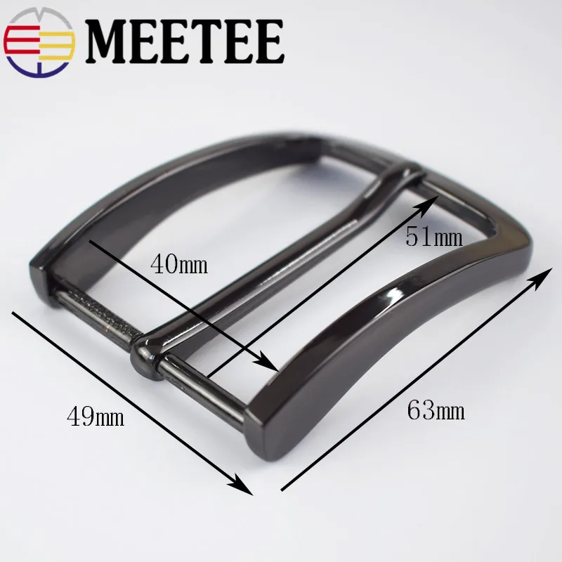 1/2 шт. Meetee 40 мм Мужской металлический ремень из сплава с пряжкой DIY повседневный