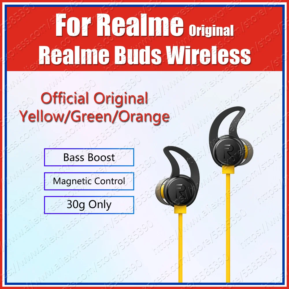 

Оригинальные беспроводные наушники OPPO Realme Buds Air RMA108 IPX4, басовая гарнитура Realme X50 Pro 5G 6 Pro X2 Pro 5i 5 Pro XT Q