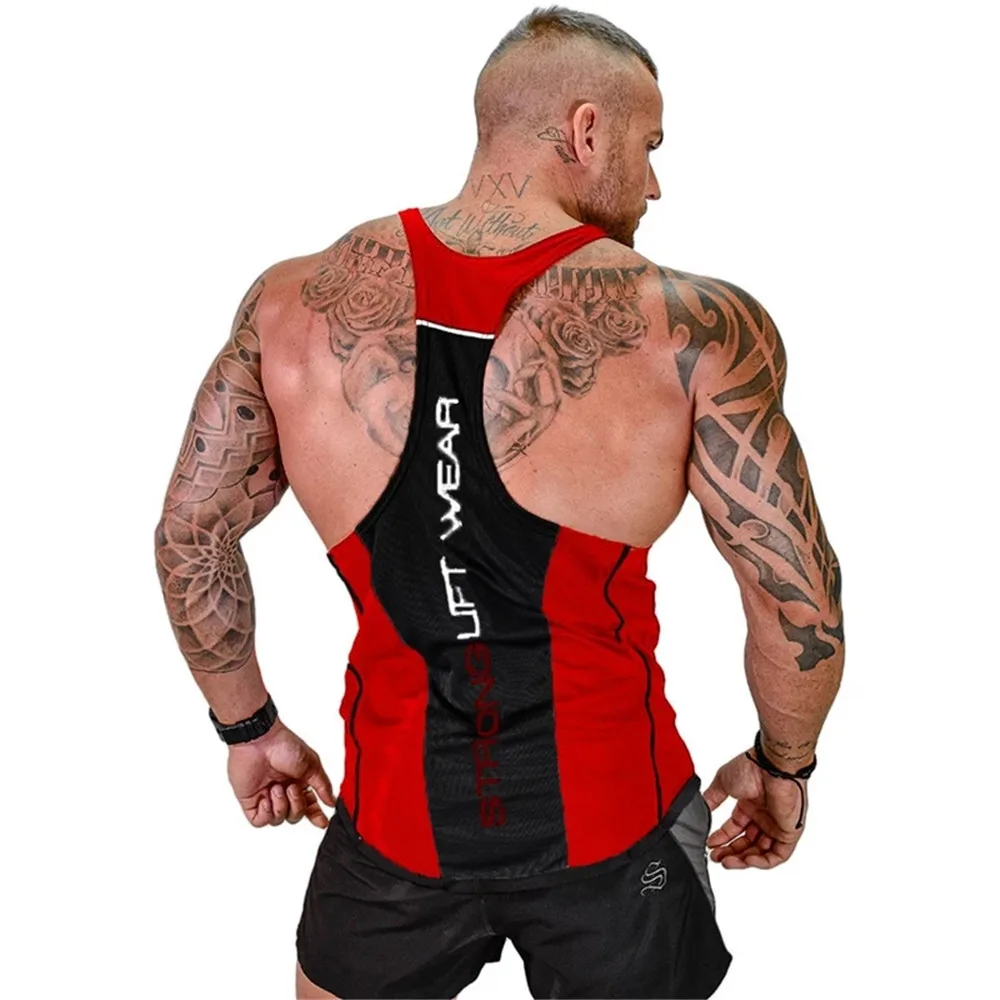 

2021 new Mens Bodybuilding Tank top Gyms Fitness sleeveless shirt 2018 New Male Cotton clothing Fashion Singlet vest Undershirt
