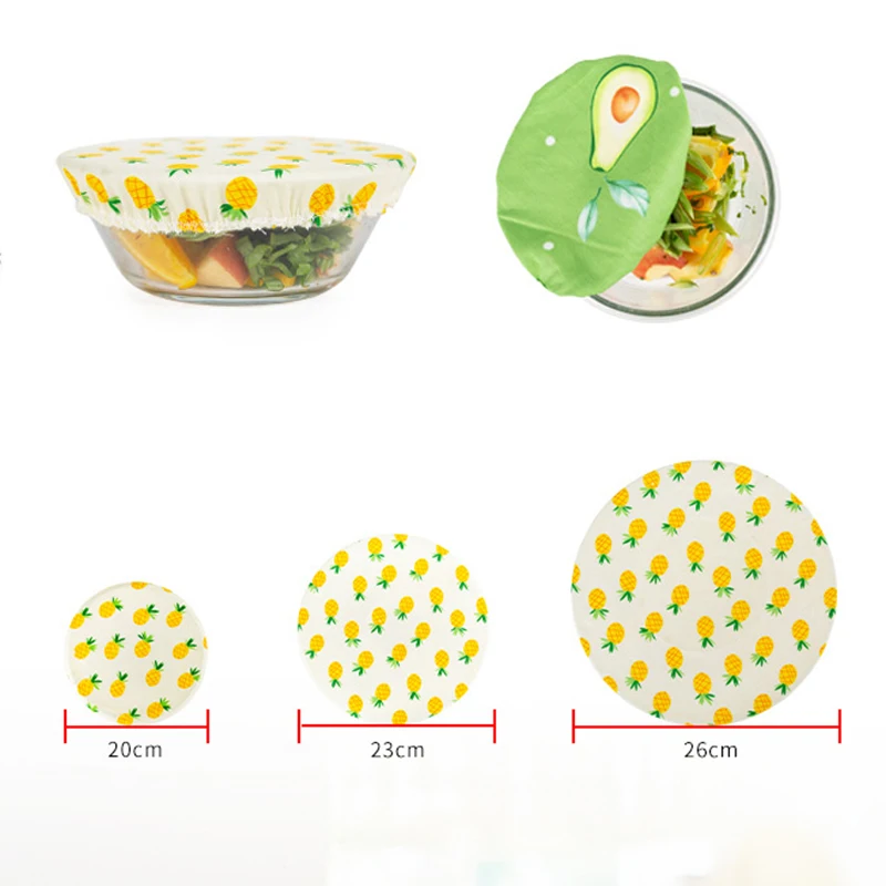 

Bowl Cover Reusable Fresh Keeping Food Wraps Kitchen Fresh-keeping Cloth Eco-Friendly Dust Cover 3PCS/Set Keep Food Fresh Cover