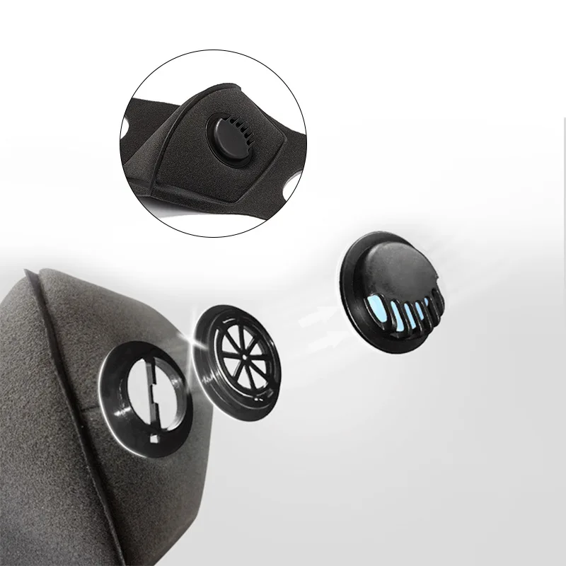 Пылезащитная маска для мужчин женщин черная дышащая респиратор лица с фильтром