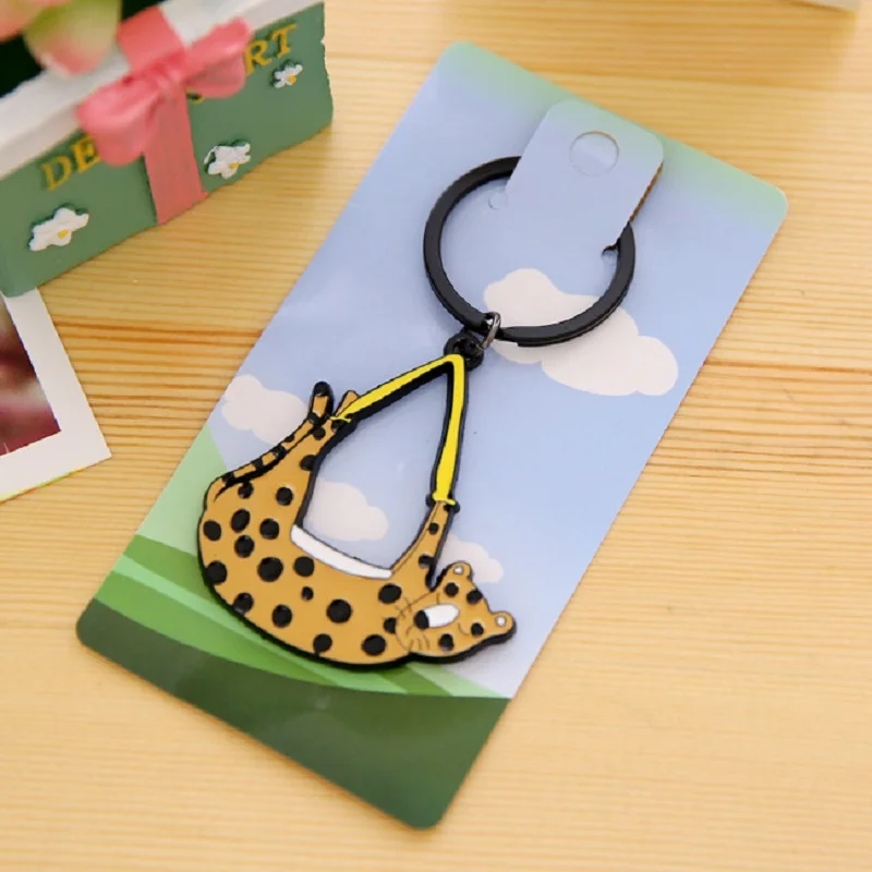 Животное ПВХ брелок игрушка милый мультфильм животное брелки для рюкзака собака