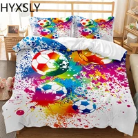 oil painting football bedding set soccer sports cool 3d duvet cover set kid comforter bed linen 23pcs bedcothes with pillowcase