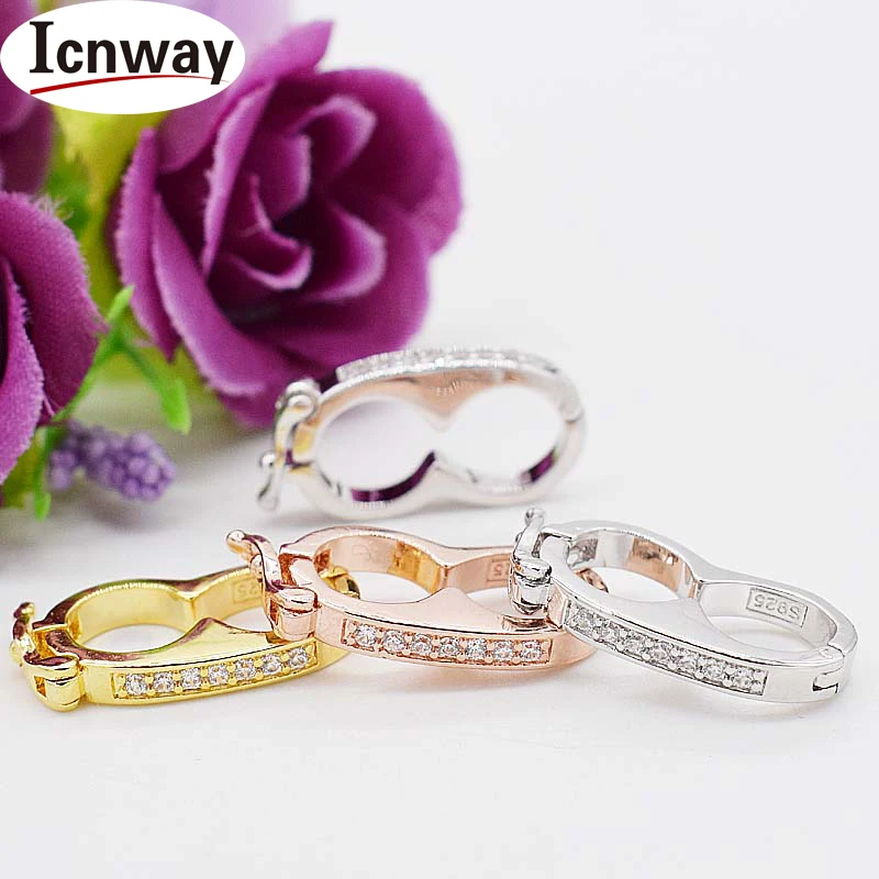 3 шт. Стразы инкрустация позолоченная и посеребренная застежка 1*2 см