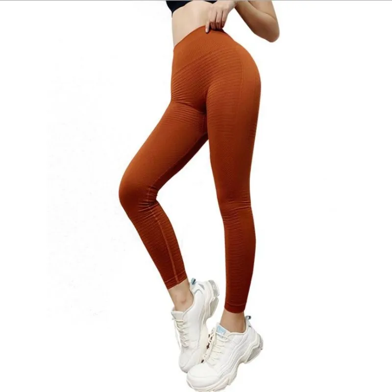 

Леггинсы Спортивные Для женщин Фитнес Бесшовные высокая талия в полоску брюки тренировки тренажерный зал Спортивные леггинсы Короткие шор...