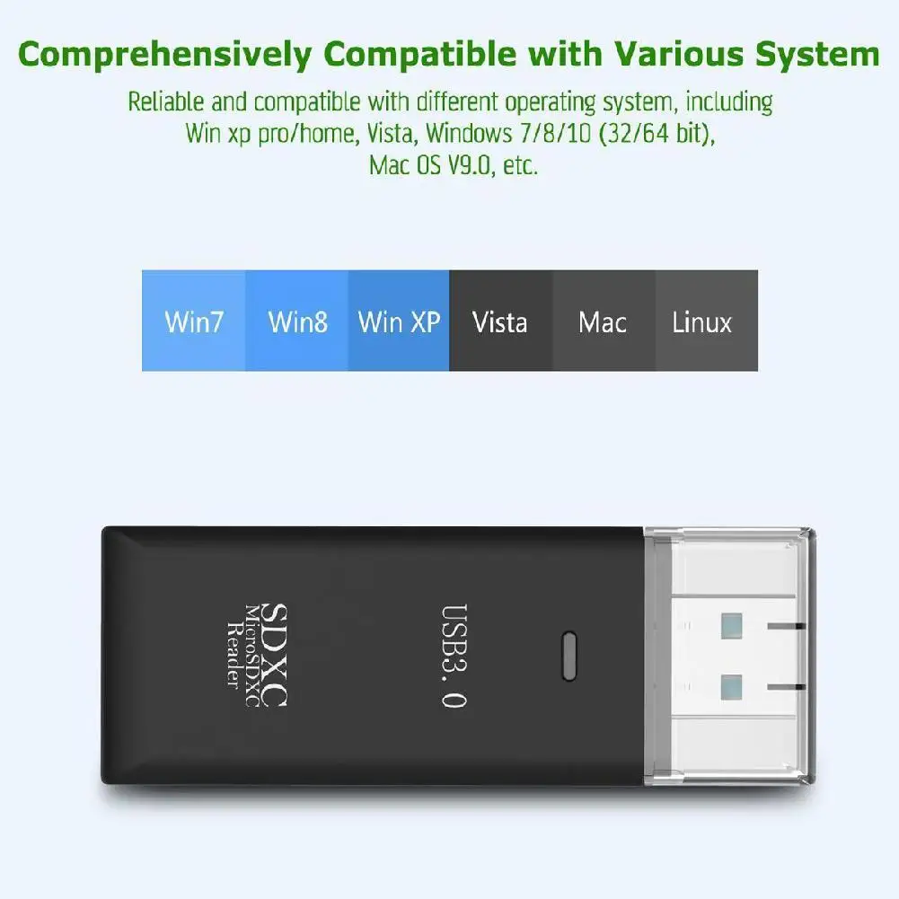BEESCLOVER USB 3 0 многофункциональный SD кард-ридер для SDHC SDXC MMC со светодиодной