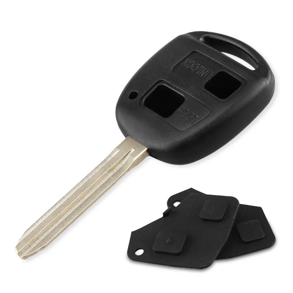 KEYYOU чехол для автомобильного ключа с 2 кнопками Toyota Camry Corolla Verso Avensi Prius Auris пульт