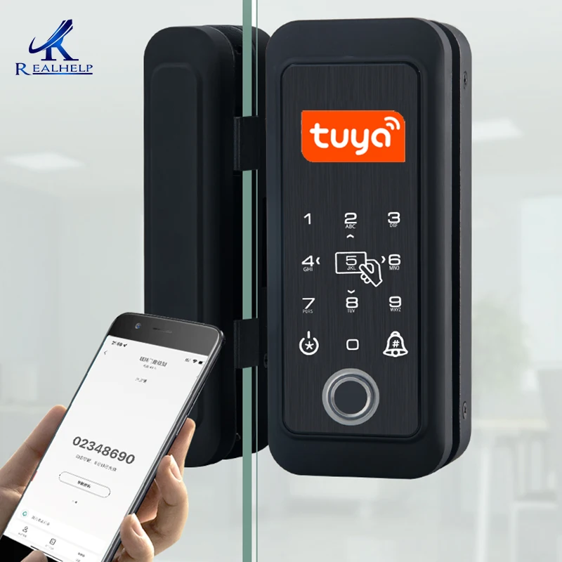 

Nessuna perforazione Tuya APP Control Lock porta scorrevole Smart Fingerprint Lock Touchscreen tastiera porta anteriore Bluetoot