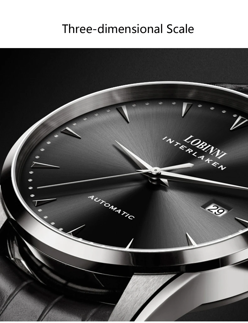 Роскошный бренд, швейцарские мужские часы LOBINNI, часы для мужчин, сапфир, relogio, Япония, импорт, NH37A, автоматические механические мужские часы с L5019-3