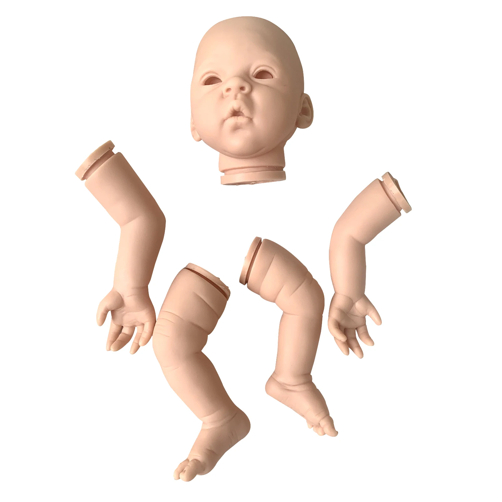 

18inch Cute Reborn Doll Kit Simulation Accessories Home DIY Unpainted Ornaments Soft Vinyl Portable Blank For Kids Gift Lifelike