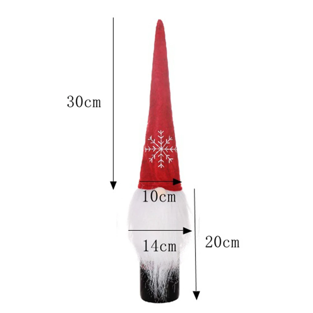 

2 Pcs Creative Santa Claus Christmas Hat for Red Wine Bottle Xtmas Party Decor Home Decoration Accessories