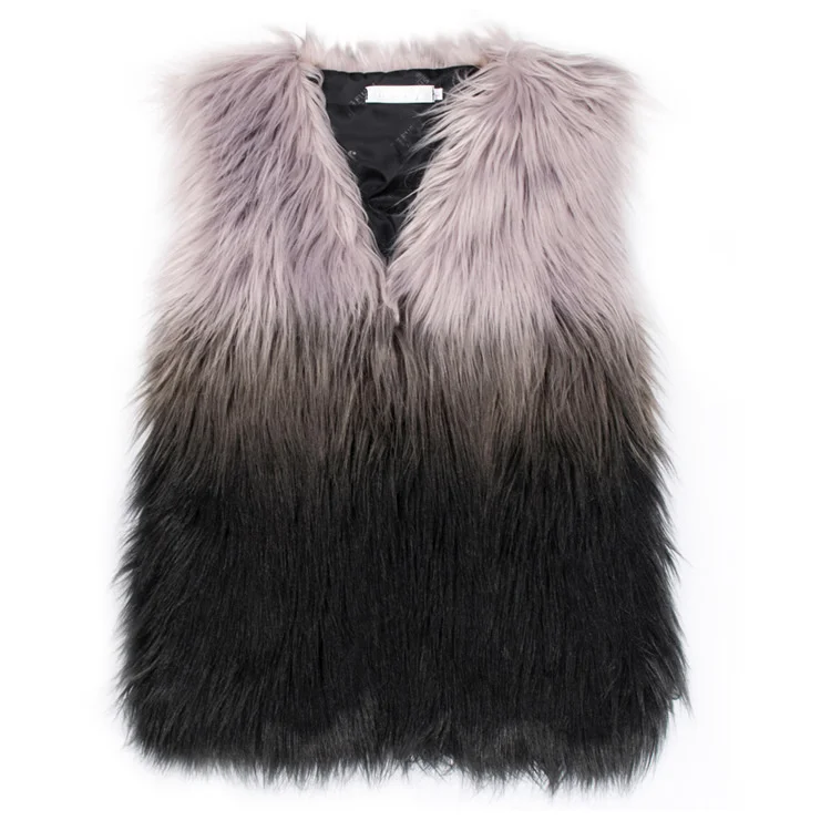 

Gradient Imitation Fur Grass Vest Warm Vest Women's Vest Coat