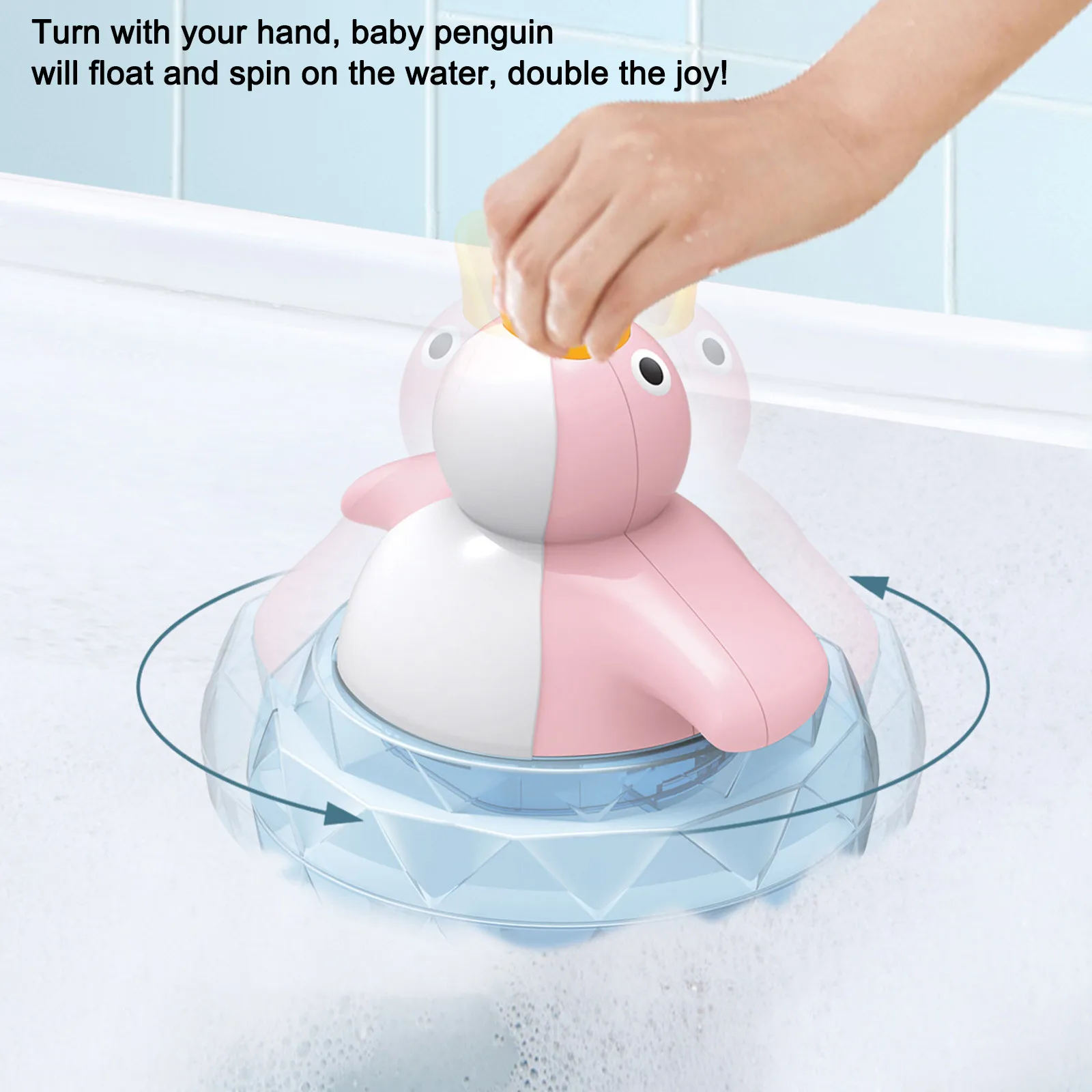 

Penguin Bath Toys Bathtub Toys Baby Bath Toys with Music Glow Children's bath toys zabawki dla niemowlaka Baby clockwork toys