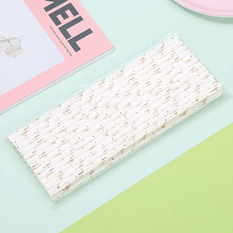 25 шт. соломинки для напитков голубое золото розовый Фламинго одноразовые