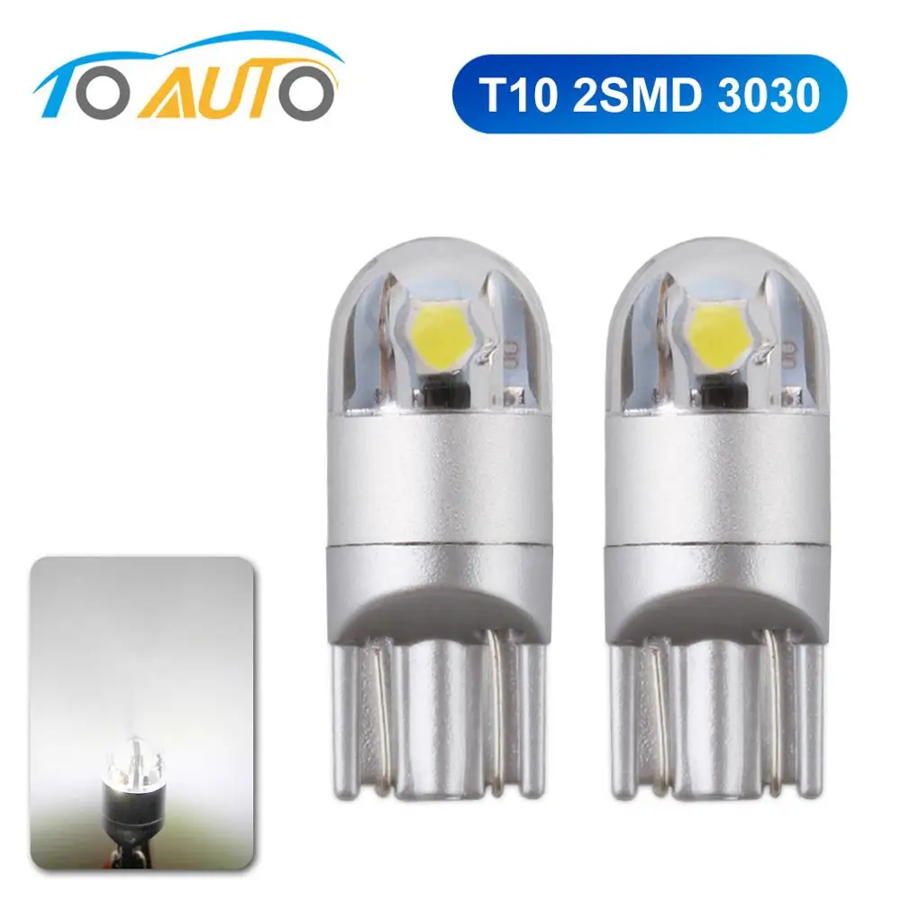 Автомобильная светодиодный ная Лампа 194 168 T10 W5W светодиодсветодиодный лампы 2SMD 3030