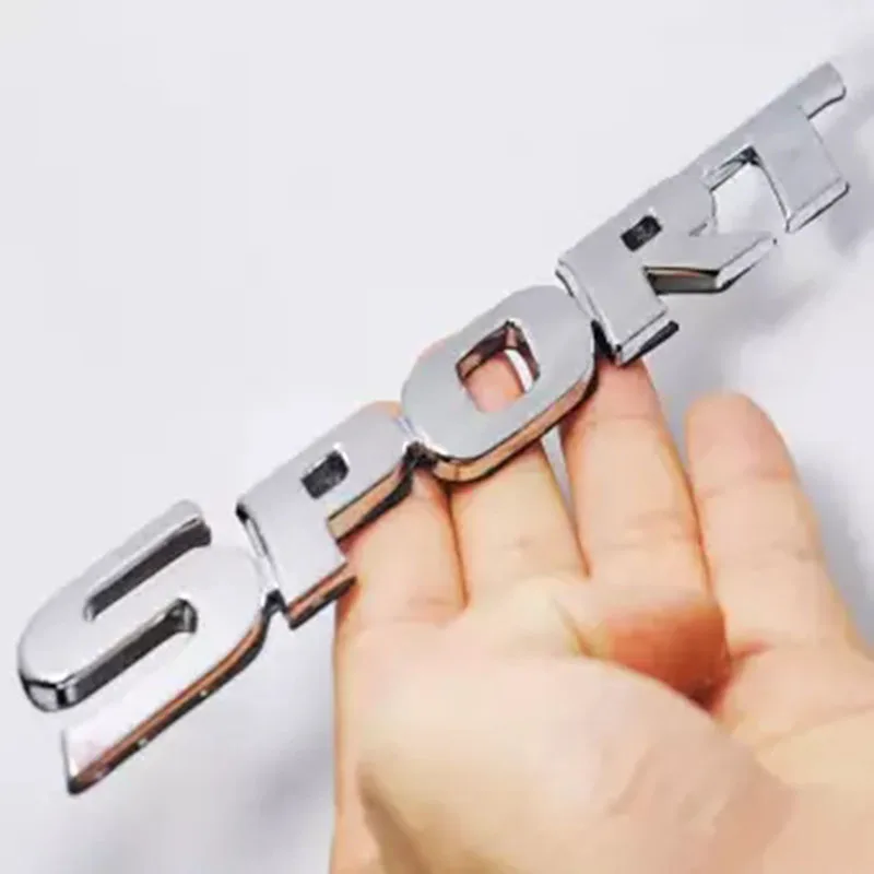 Универсальный автомобильный Стайлинг 3D спортивные наклейки хромированная