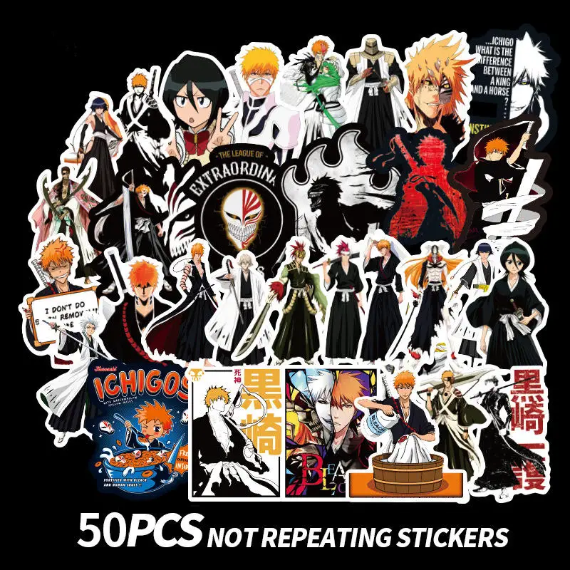 sishen 50 шт. японского аниме BLEACH наклейка s Kurosaki Скрапбукинг наклейка для ноутбука телефона холодильника скейтборда скрапбук детская игрушка наклейка - Цвет: sishen