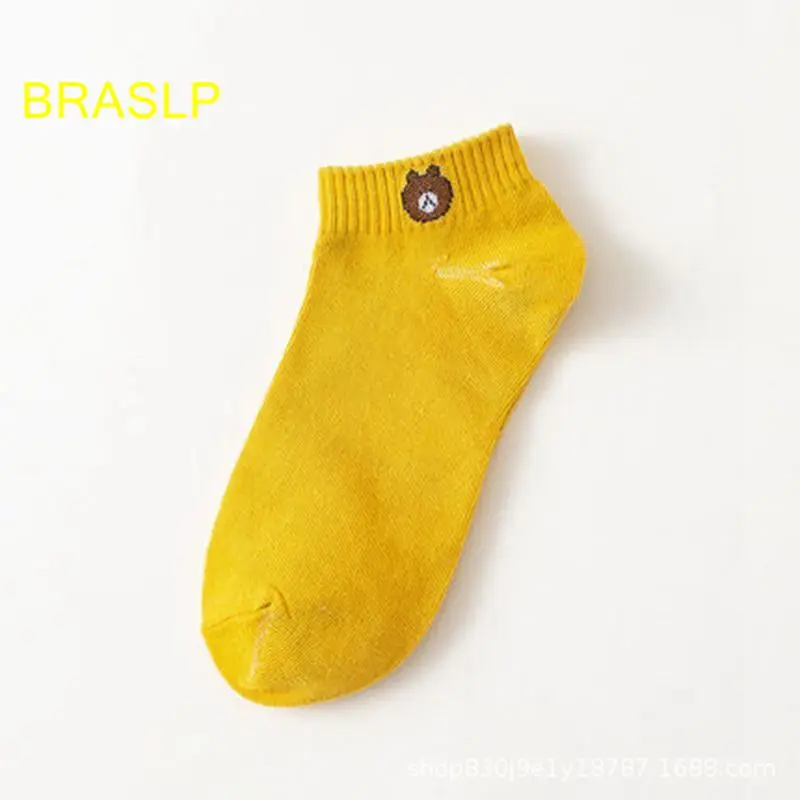 

Women's Cute Socks 10 Colors Bear Boat Socks Female Shallow Mouth Cartoon Socks All-match Socks Children's Bags Kawaii