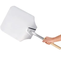 aluminum pizza peel shovel with wooden handle cake shovel baking tools cheese cutter peels lifter tool pizza shovel