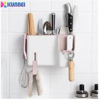 kunbei wall mounted tableware drain rack tableware storage bag spoon fork chopstick knife rack kitchen gadget storage rack