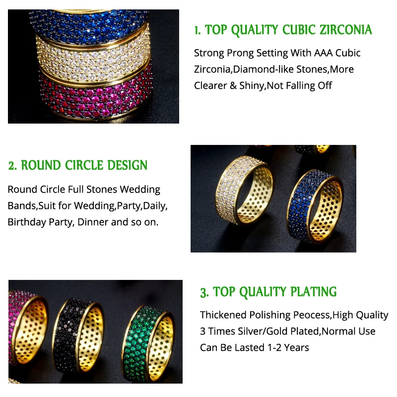 Кольцо женское круглое золотистое с фианитами R101 | Украшения и аксессуары