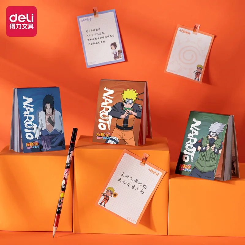 Deli милый липкий блокнот для записей 1 упаковка Kawaii Naruto Стикеры японские школьные