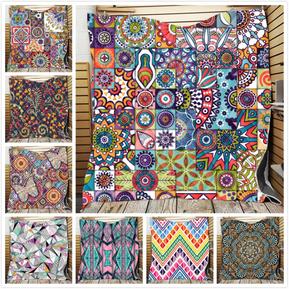 Пользовательские геометрические поделки печать пледы одеяло диван декоративный