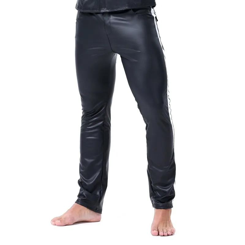Faux Leather Pants Fitness Sports Joggers Motorcycle Tigs Latex Bodybuilding Trousers PVC Casual Clubwear Plus Size 2XL |