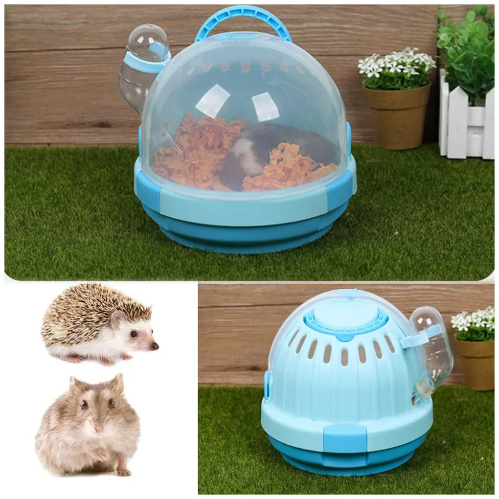 

Transparent Pet Portable Cage Breathable Pet Travel Carrier Plastic Animal Hutch