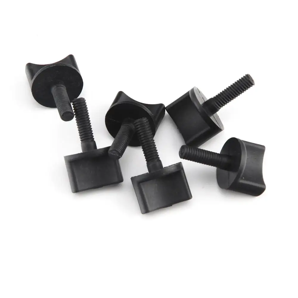 5 шт. нейлоновый пластиковый болт ручной винт M4 * L12 мм черный для радиоуправляемой
