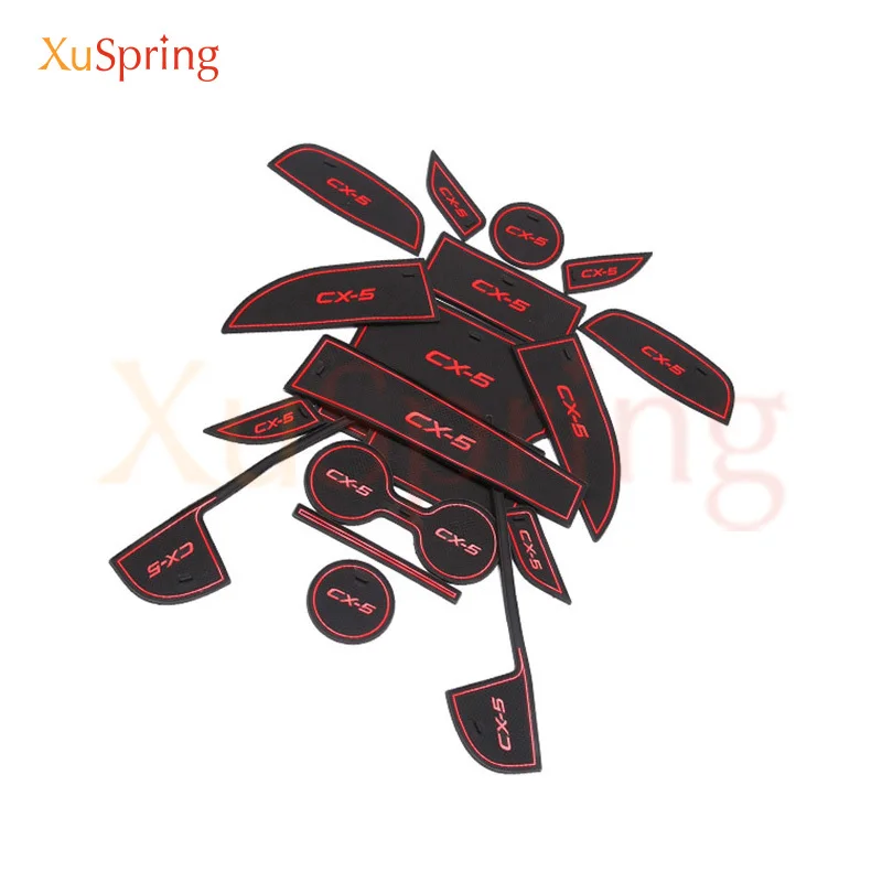 

For Mazda CX-5 CX5 2017-2021 KF Car Cup Anti Slip Door Slot Mat Pad Car Styling Interior Decoration Car Styling
