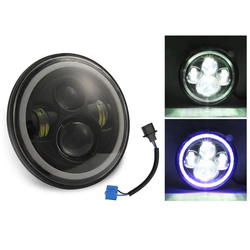 Новинка 1x7 &quotдюймовый круглый светодиодный Мотоцикл головной светильник мини 280