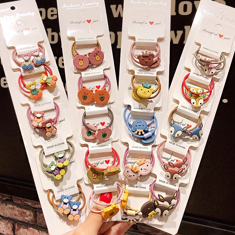 10 шт./компл. резинки для волос девочек детские фиксации хвостиков модные