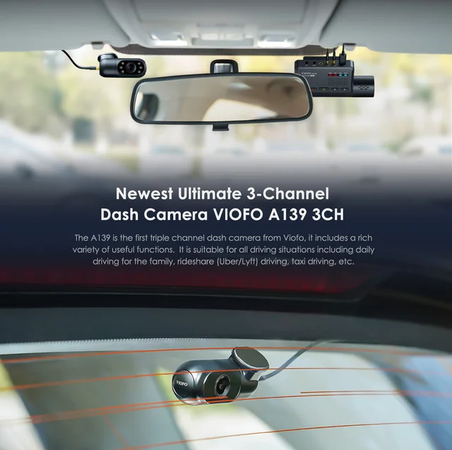 AliExpress VIOFO A139 wideorejestrator samochodowy 3 kanał kamera na deskę  rozdzielczą z GPS wbudowane wi-fi - Ceny i opinie na