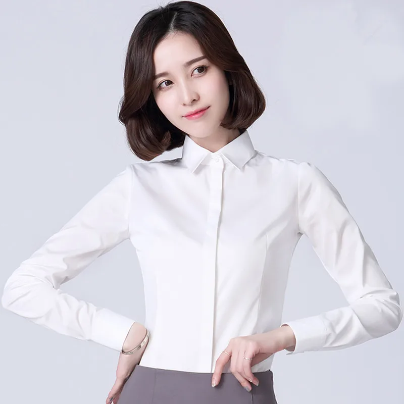 

business dress shirt women long sleeve business leisure ol commuter office work dress shirt grey bottomed shirt fashion