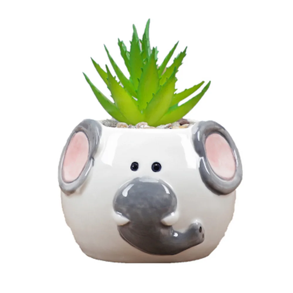 

Cute Animal Flower Pot Ceramic Vase Planter Desktop Ornaments Home Decor Garden Pot Succulent Pot Plant Pot