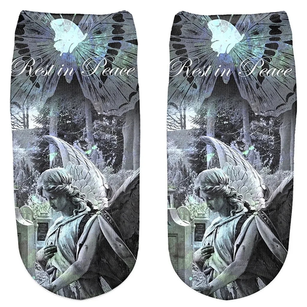 Новинка горячая распродажа женские носки с 3D принтом модные теплые