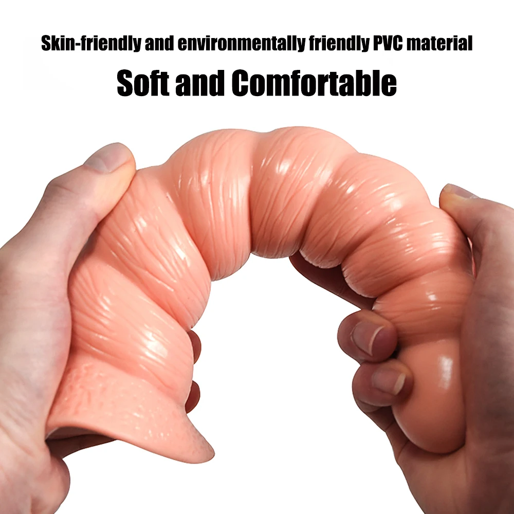 Огромная резьбовая анальная пробка фаллоимитатор стимулирует влагалище и анус