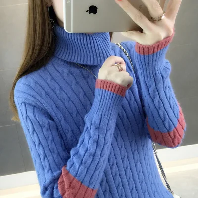 Женский плотный теплый свитер вязаные свитеры и пуловеры модные джемперы для