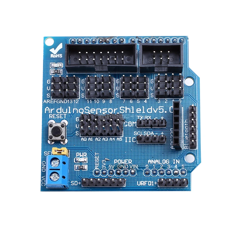 1 шт. Датчик Щит V5.0 сенсор Плата расширения UNO Mega R3 V5 Для Arduino электронные