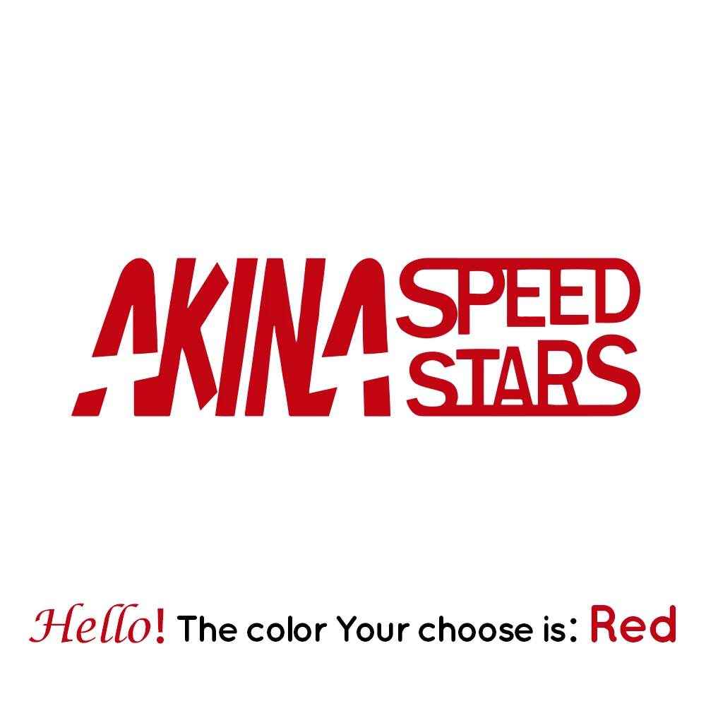 

Fashion AKINA SPEED STARS Car Sticker Funny KK Vinyl for Automobile Stickers Cars Accessories Removable Waterproof and Sunscreen
