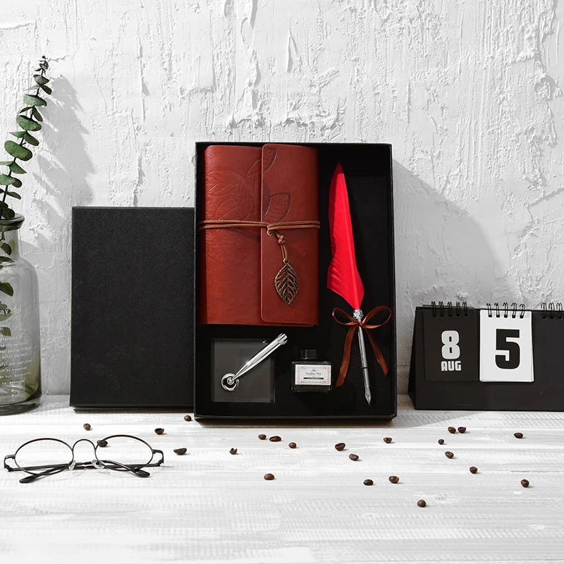 1 комплект новая перьевая ручка Винтаж перо книга 5 наконечников для перьевые