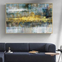 abstract modern nordic style golden landscape canvas painting wall art posters and prints wall art picture for living room