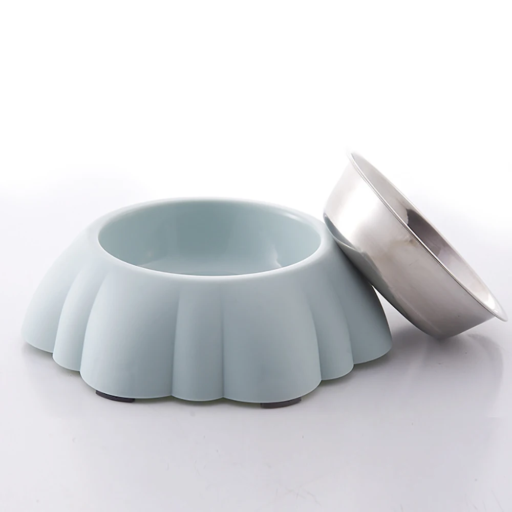Миска для собак и кошек из нержавеющей стали 400 мл 2 в 1 | Дом сад